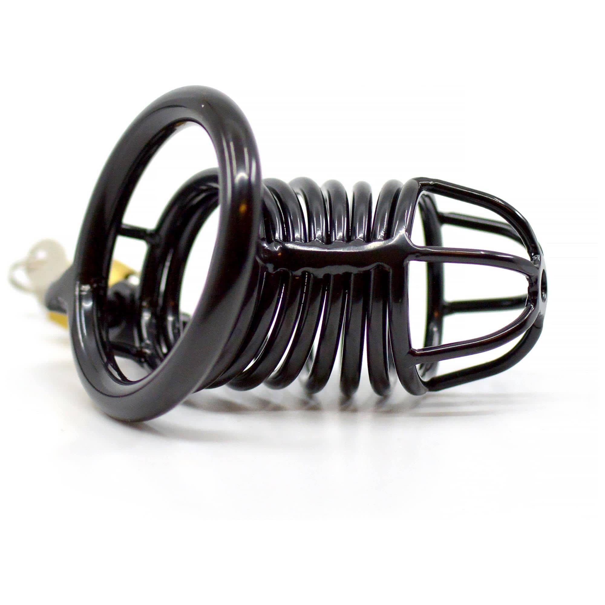 Cock Cage Steel Black Stripe Kyskhetsbälten Cock Cage Steel Black Stripe Kyskhetsbälten