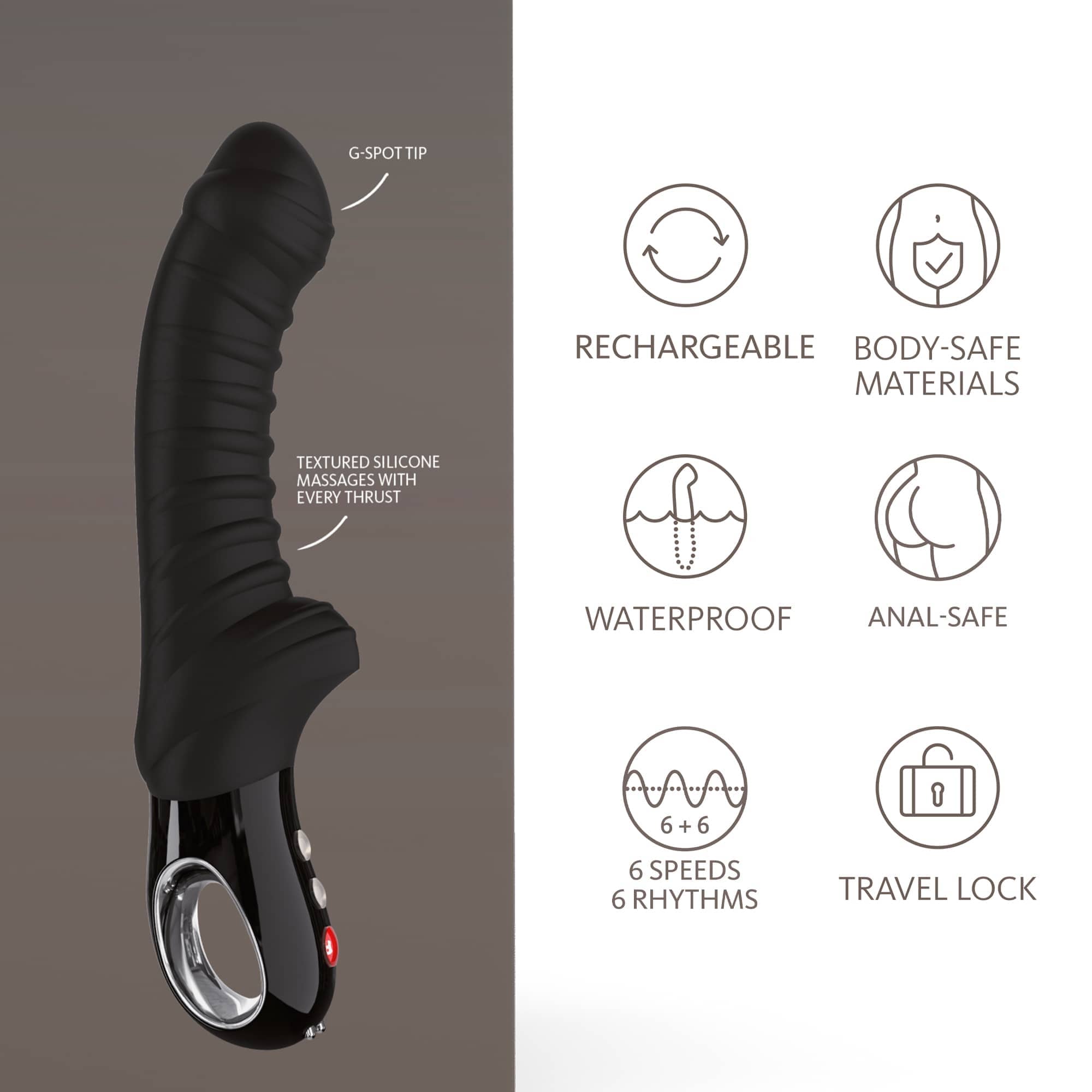 Fun Factory Tiger G5 Black Dildos Fun Factory Tiger G5 Black Dildos
