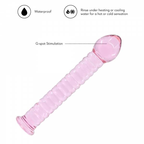 Glassy Rose Ripple Dildo Dildos Glassy Rose Ripple Dildo Dildos