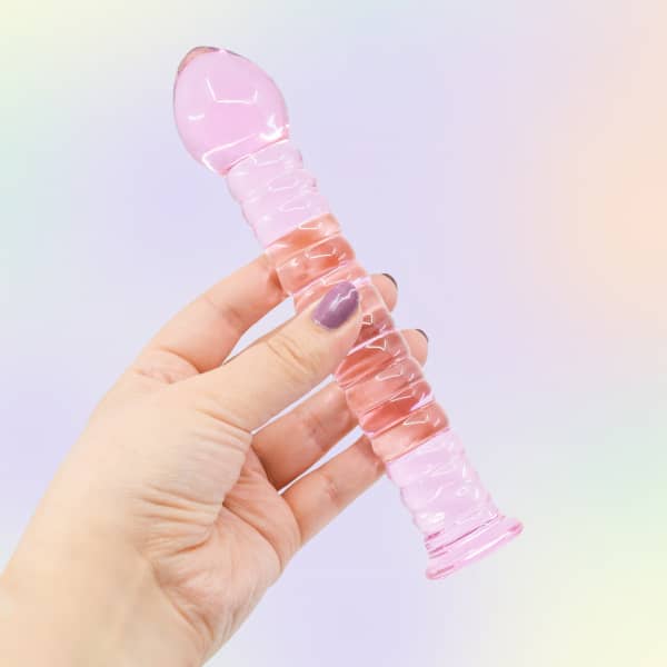 Glassy Rose Ripple Dildo Dildos Glassy Rose Ripple Dildo Dildos