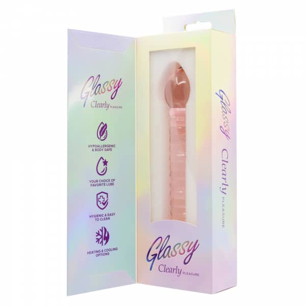 Glassy Rose Ripple Dildo Dildos Glassy Rose Ripple Dildo Dildos