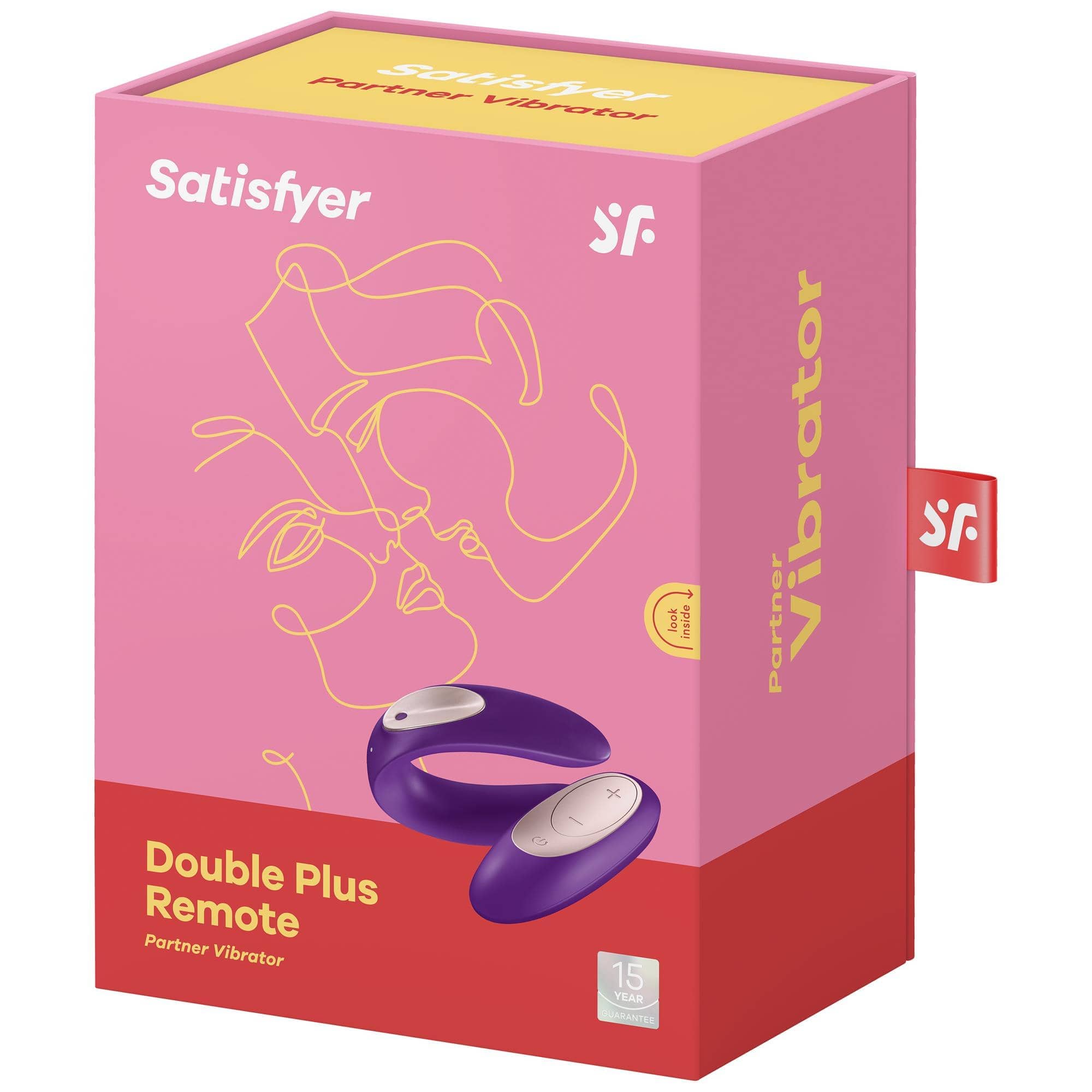 Satisfyer Double Plus Remote Partner Vibrator Sexleksaker Satisfyer Double Plus Remote Partner Vibrator Sexleksaker