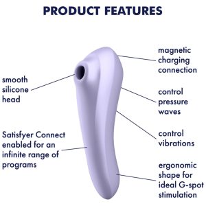 Satisfyer Dual Pleasure Mauve Lufttrycksvibratorer