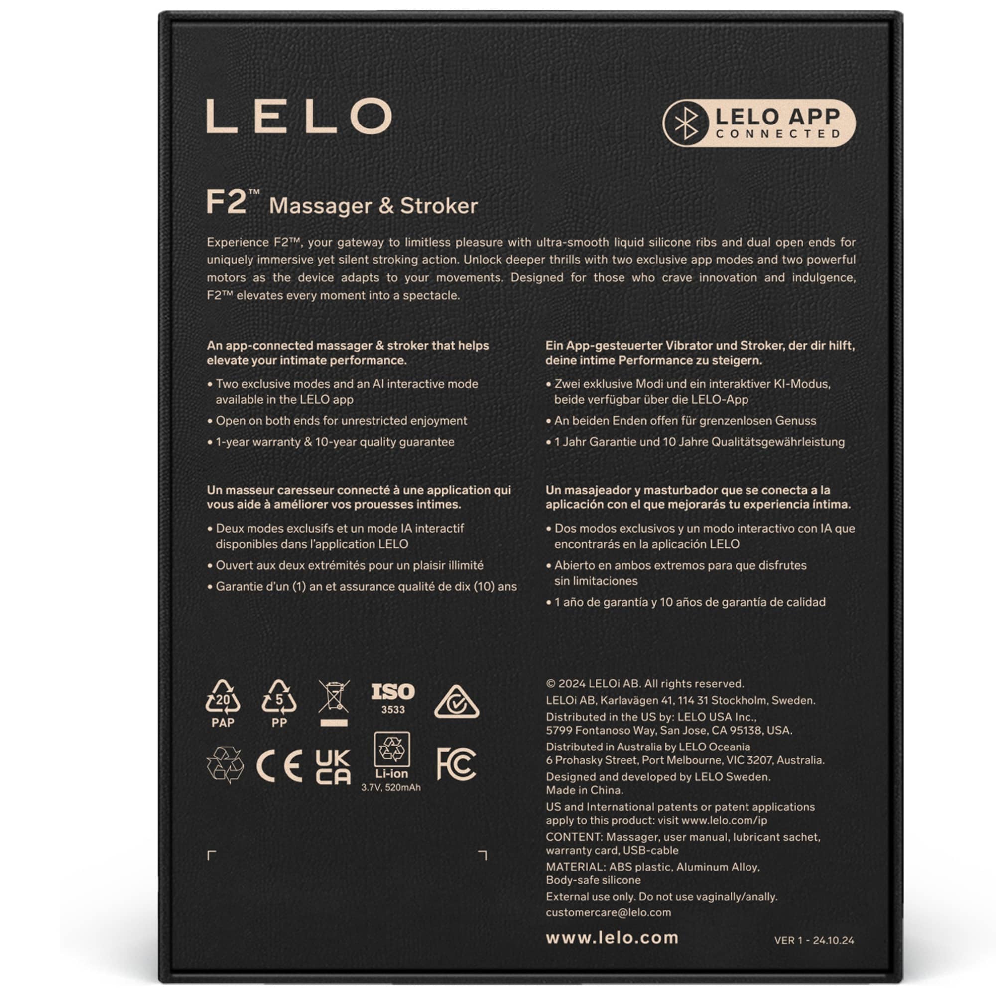 Lelo F2S Masturbator Teal Honom Lelo F2S Masturbator Teal Honom