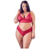 Diva Lace Set - Röd - XL