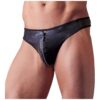 Men's G-String with Strass Zipper - Svart - M
