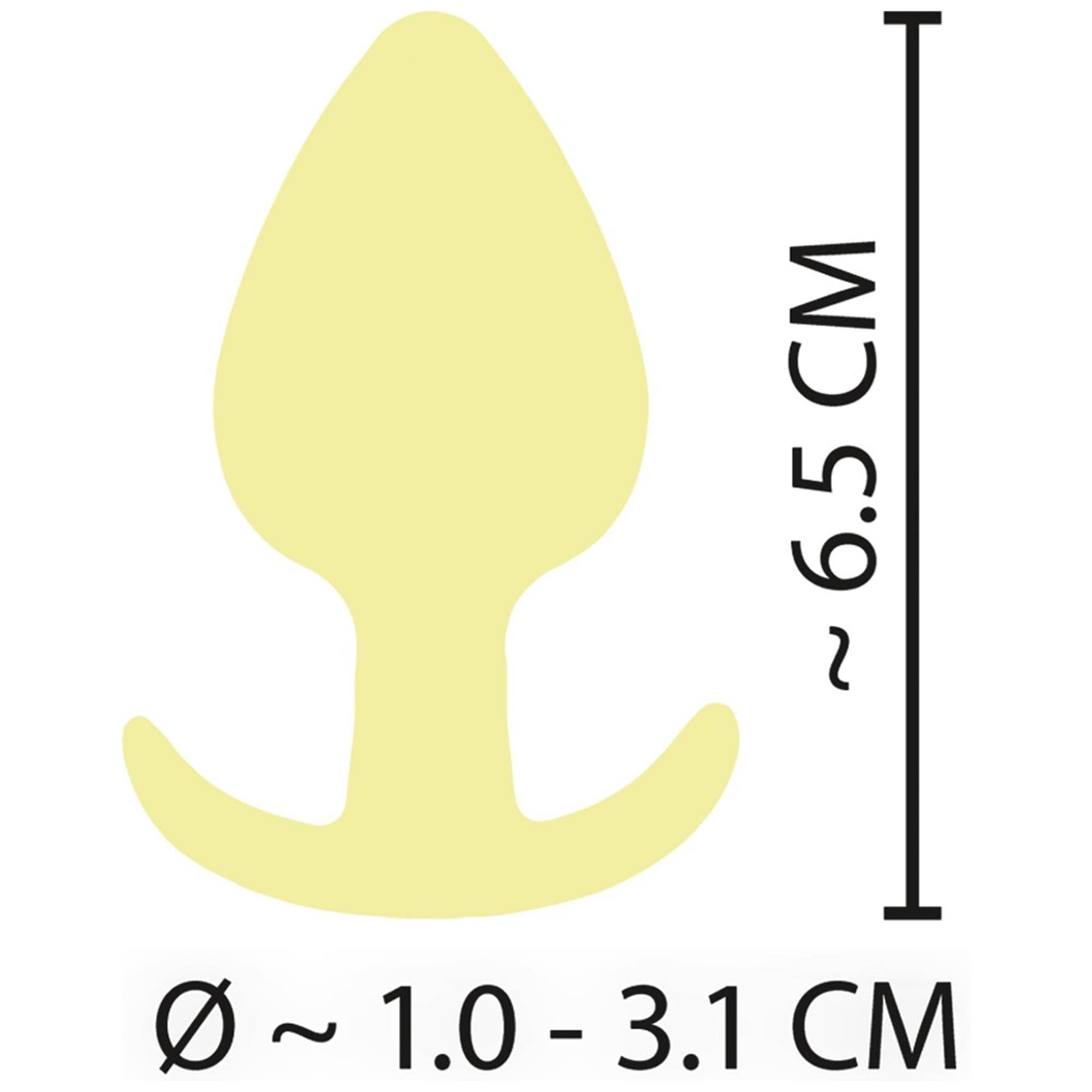 Cuties Mini Butt Plug Yellow Buttplug Cuties Mini Butt Plug Yellow Buttplug