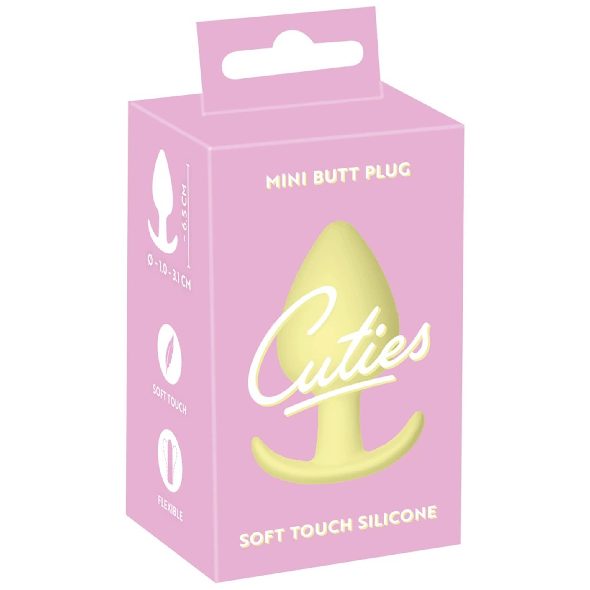 Cuties Mini Butt Plug Yellow Buttplug Cuties Mini Butt Plug Yellow Buttplug