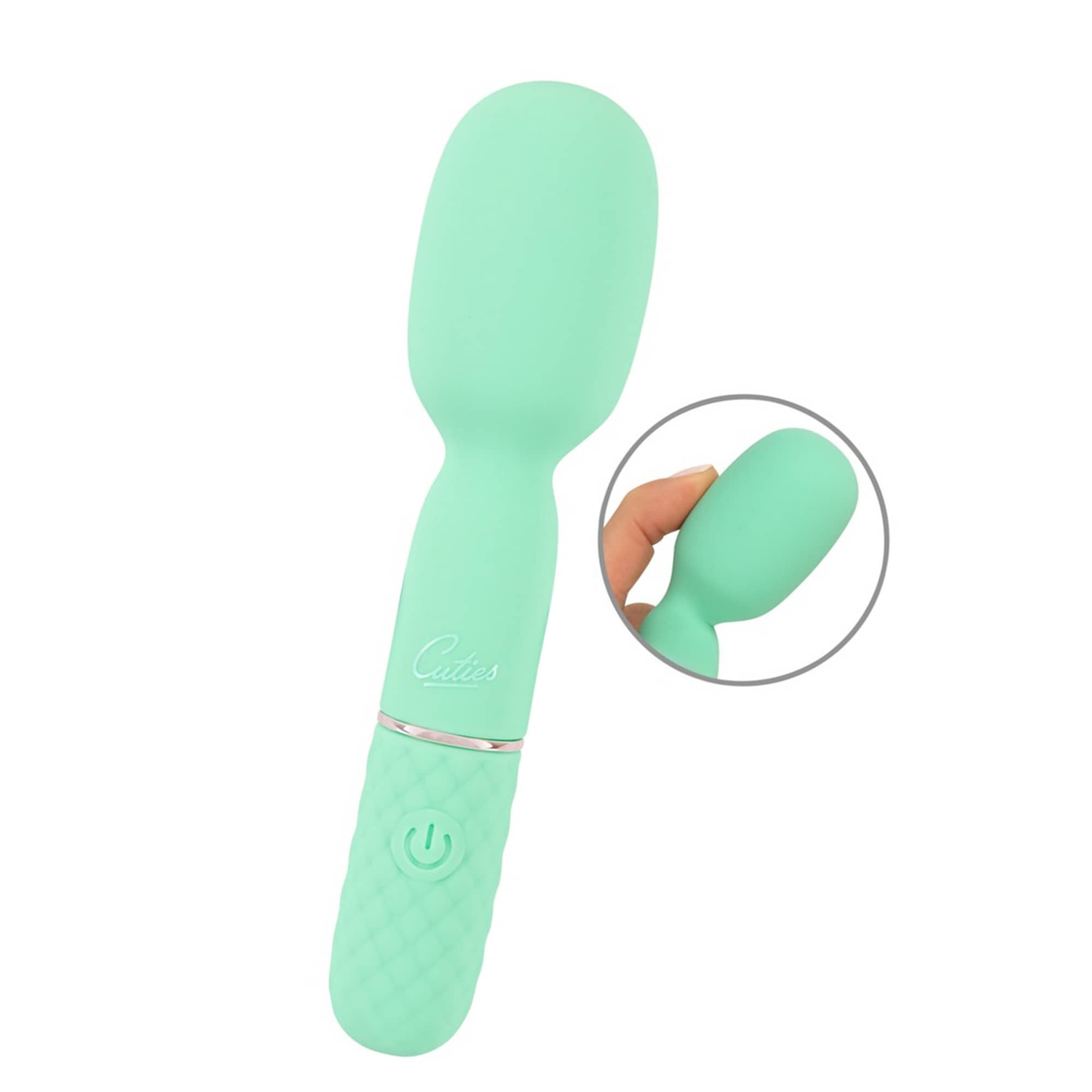 Cuties Mini Vibrator Wand Green Magic Wand Massager Cuties Mini Vibrator Wand Green