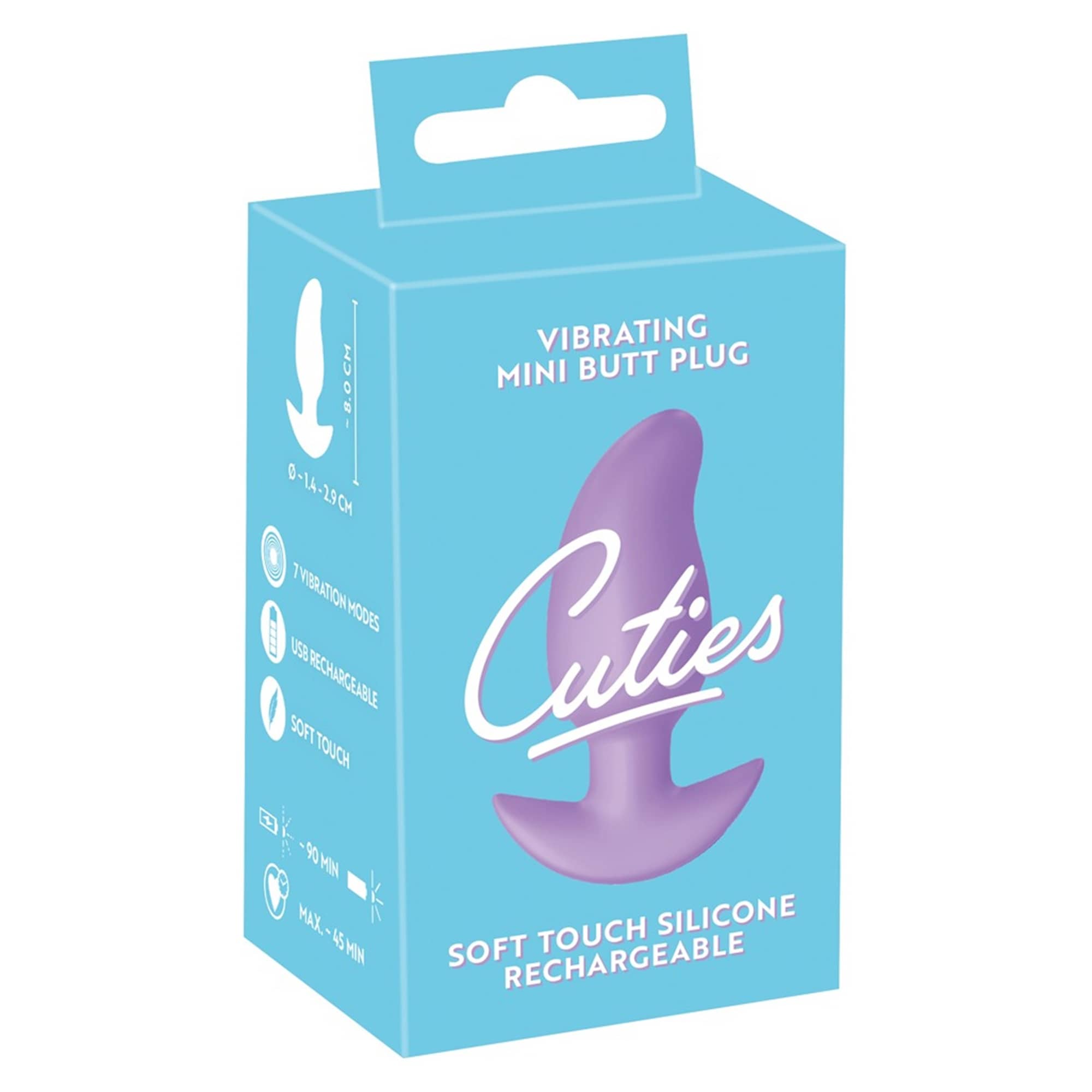 Cuties Vibrating Mini Butt Plug Purple Buttplug Cuties Vibrating Mini Butt Plug Purple Buttplug