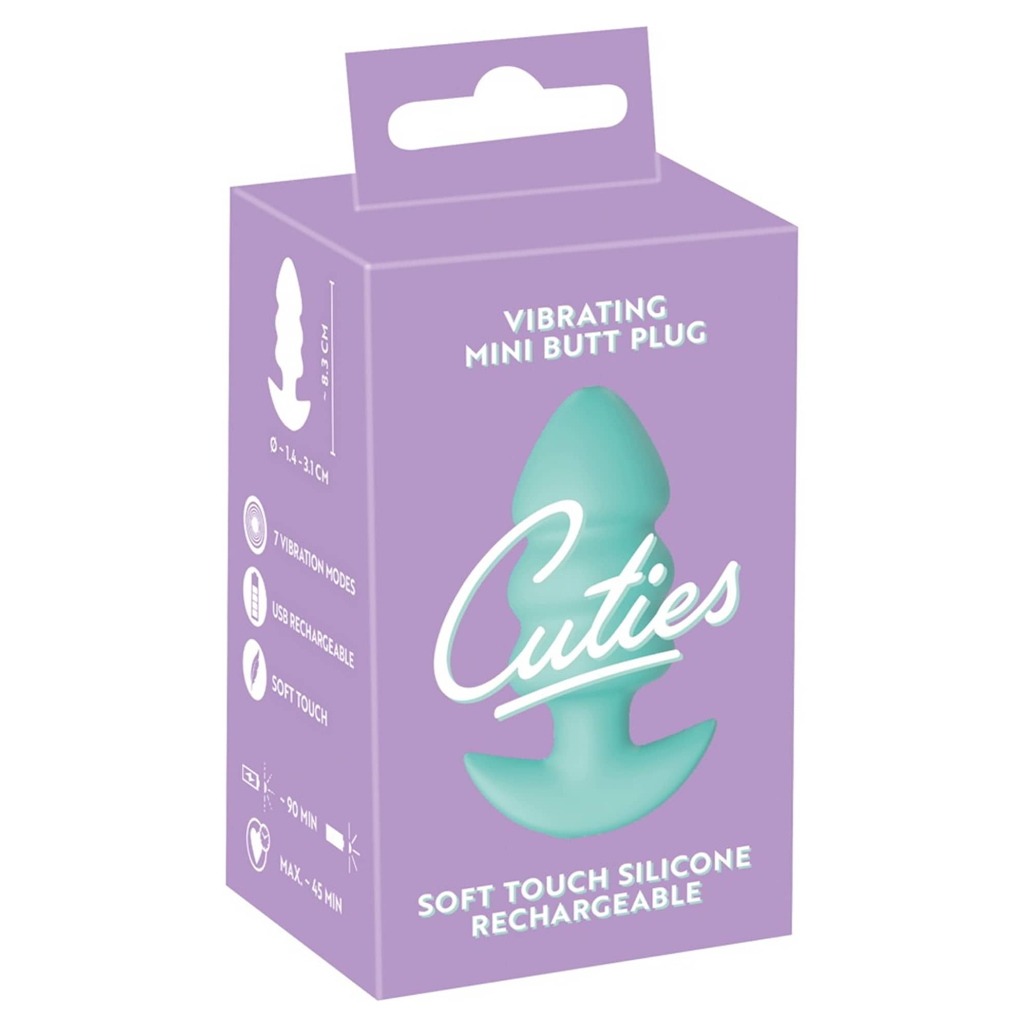 Cuties Vibrating Mini Butt Plug Turquoise Buttplug Cuties Vibrating Mini Butt Plug Turquoise Buttplug