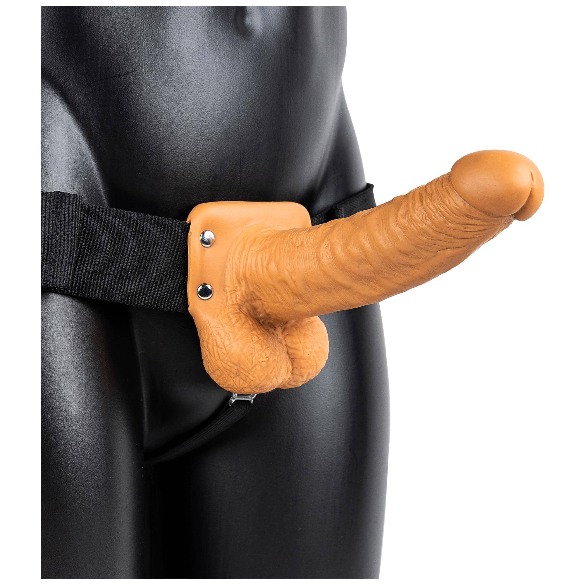Hollow Strap-on With Balls 18cm Nude