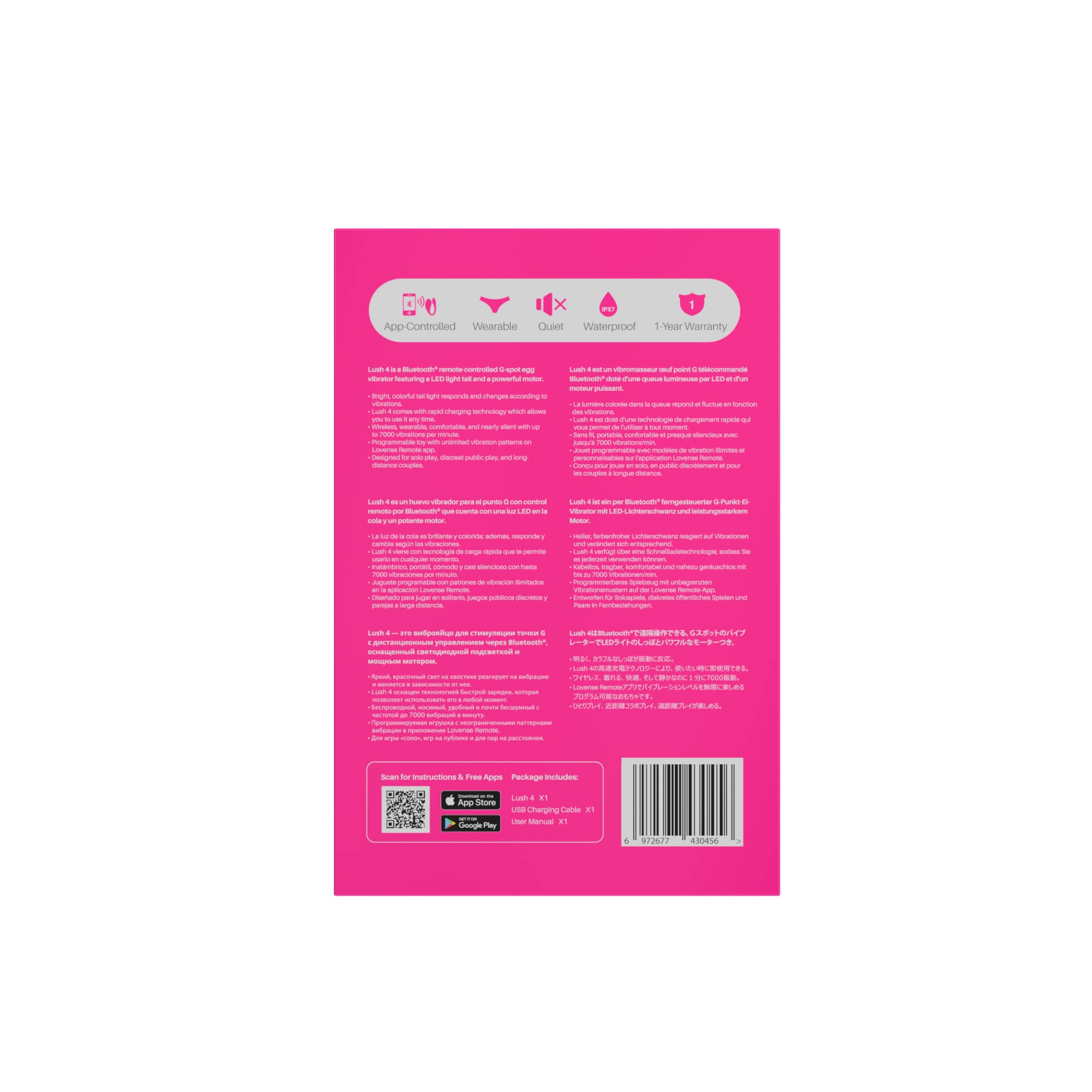 Lovense Lush 4 G-punktsvibratorer Lovense Lush 4 G-punktsvibratorer