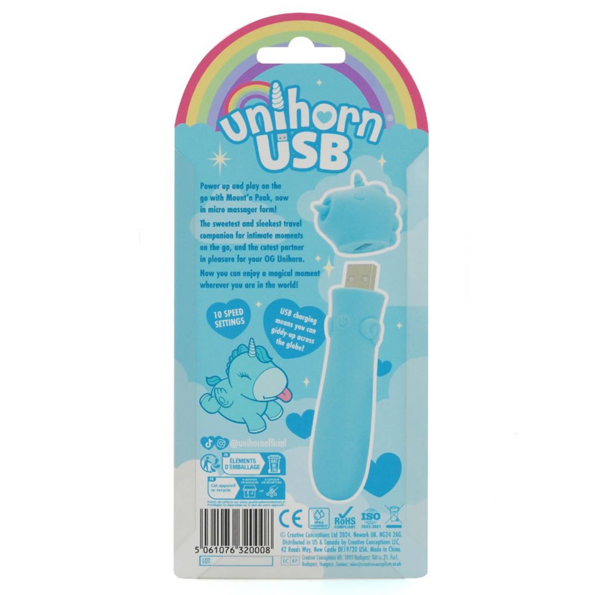 Unihorn USB Bullet Mount’n Peak Blue Bulletvibratorer Unihorn USB Bullet Mount’n Peak Blue Bulletvibratorer