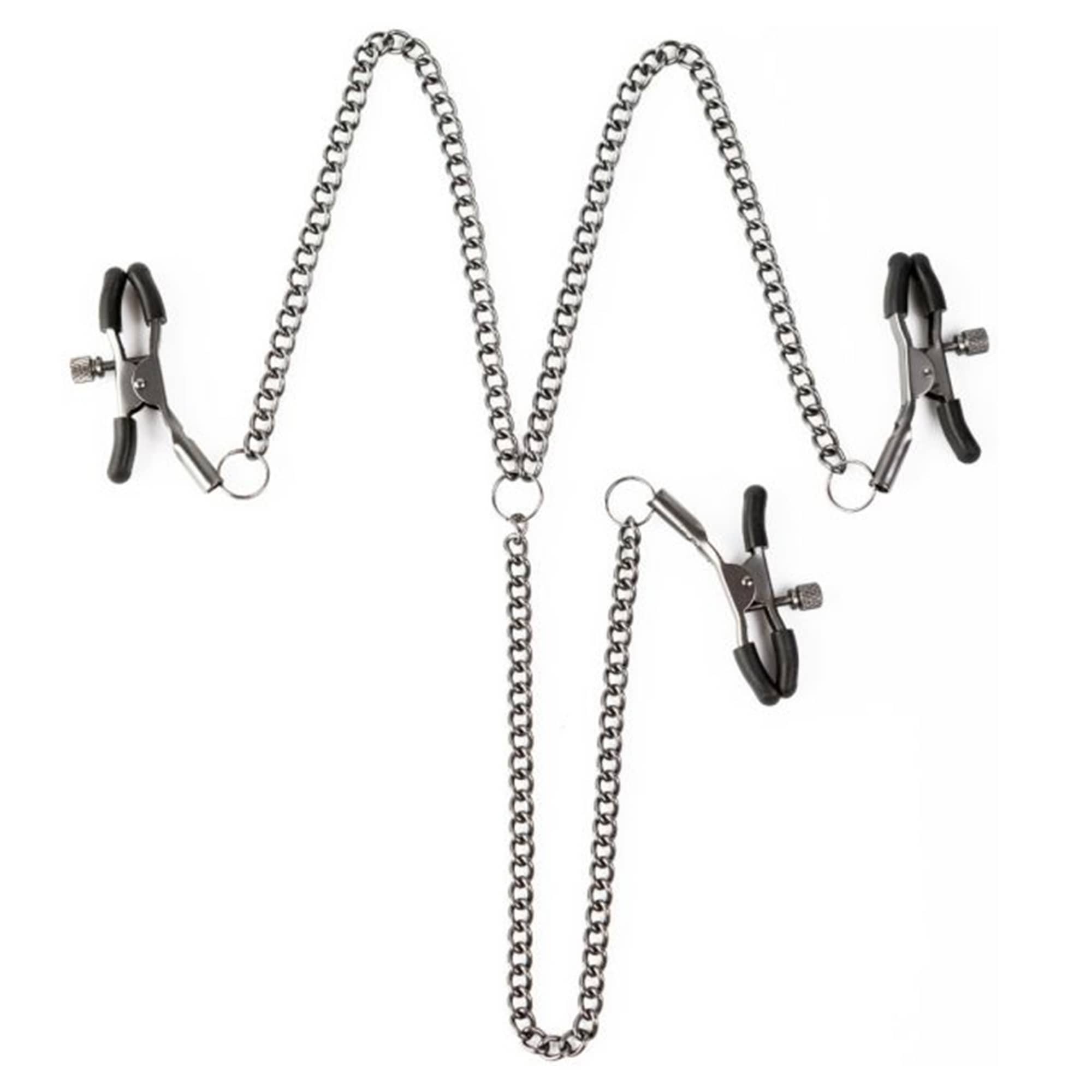 SEI MIO - Triple Tease Adjustable Nipple And Clit Clamp Set